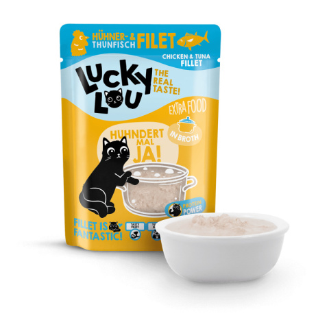 Lucky Lou Extrafood kurczak i tuńczyk w bulionie 70g