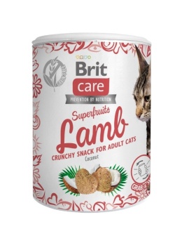 BRIT CARE CAT Snack Superfruits Lamb 100g, przysmak dla kota jagnięcina 100g