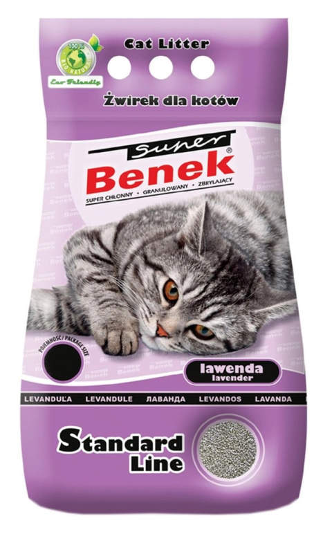 Benek Żwirek Super Compact - żwirek bentonitowy lawenda 5 L Benek Żwirek Super Compact - żwirek bentonitowy lawenda 5 L