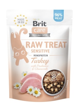Brit Raw Treat Cat Sensitive liofilizowane przysmaki dla kotów o wrażliwym żołądku, indyk 40 g
