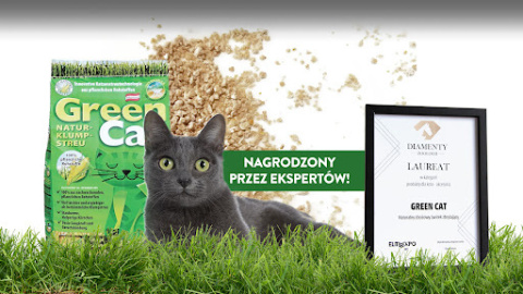 Green Cat Żwirek kukurydziany dla kota 24L - żwirek zbrylający drobnoziarnisty Green Cat Żwirek kukurydziany dla kota 24L - żwirek zbrylający drobnoziarnisty