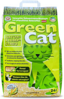 Green Cat Żwirek kukurydziany dla kota 24L - żwirek zbrylający drobnoziarnisty