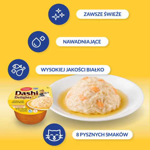 INABA CAT Dashi Delights Kurczak z serem 70 g zupka INABA CAT Dashi Delights Kurczak z serem 70 g zupka