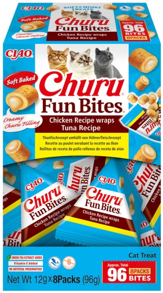 INABA Box Cat Fun Bites kurczak i tuńczyk 8x12g - przysmaki dla kota 96g