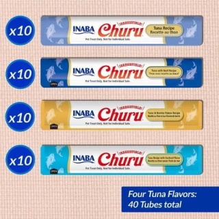 INABA CHURU Mega Box Kremowe przysmaki dla kotów z tuńczykiem 40x14g (560g)