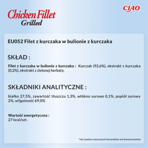 INABA CIAO Grillowany filet z kurczaka w bulionie drobiowym 25g INABA CIAO Grillowany filet z kurczaka w bulionie drobiowym 25g