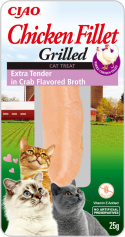 INABA CIAO Fillet (extra miękki) Grillowany filet z kurczaka w delikatnym bulionie krabowym 25g
