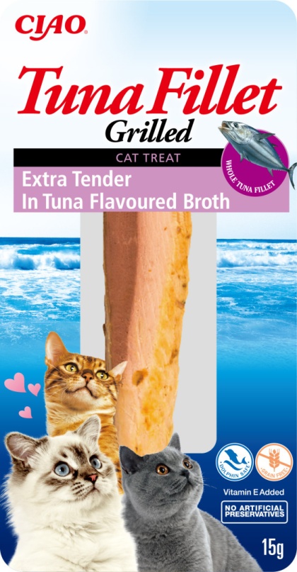 INABA CIAO Grillowany Fillet Extra Tender (extra miękki) filet z tuńczyka w bulionie z tuńczyka 15g