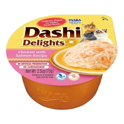 INABA Dashi Delights zupka kurczak z łososiem 70g - mokra karma dla kota