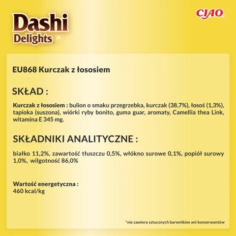 INABA Dashi Delights kurczak i łosoś 70g zupka INABA Dashi Delights kurczak i łosoś 70g zupka