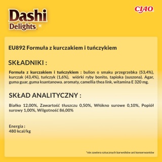 Inaba Dashi Delights Flakes Kurczak i Tuńczyk 40 g