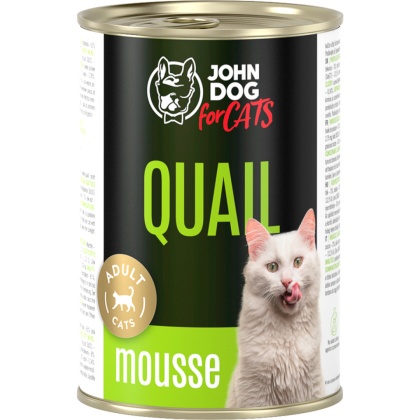 John Dog for Cats Mus Przepiórka 400g - mokra karma dla kota