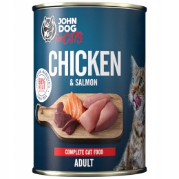 Karma mokra premiumJ ohn Dog for Cats Kurczak i łosoś 400g