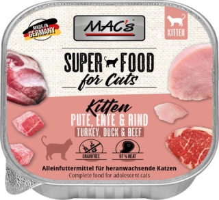 MAC's Kitten Indyk, kaczka i wołowina 100g - tacka