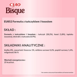 Zestaw Inaba Ciao Bisque Tuńczyk z Łososiem- kremowa zupa dla kota 12x40g