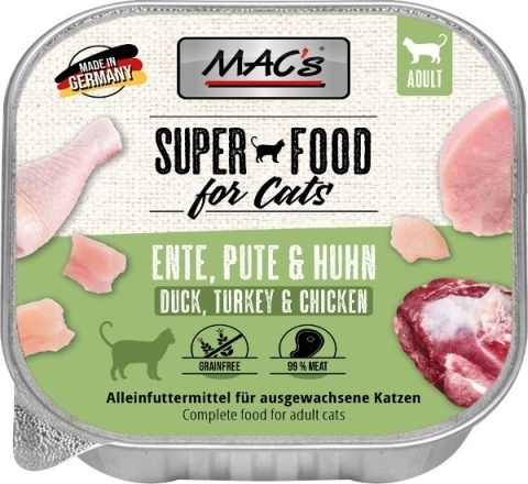 Zestaw MAC's Cat Multipack SUPER FOOD mix smaków 6x100g tacki Zestaw MAC's Cat Multipack SUPER FOOD mix smaków 6x100g tacki