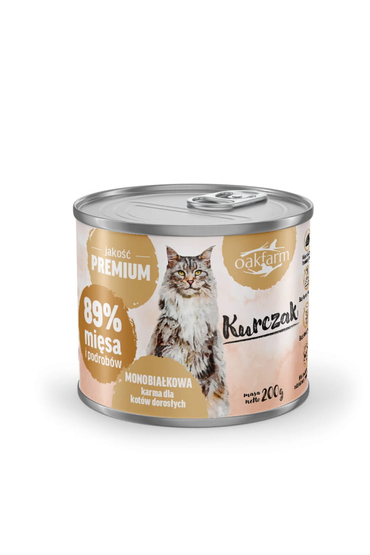 Mokra bezzbożowa karma dla kota Oakfarm